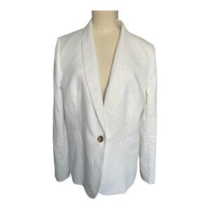 J.Crew Parke Linen Blend Blazer White Size 14